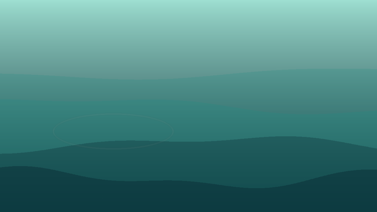 Stylised cool-toned illustration of layered ocean depth bands with a faint atoll ring