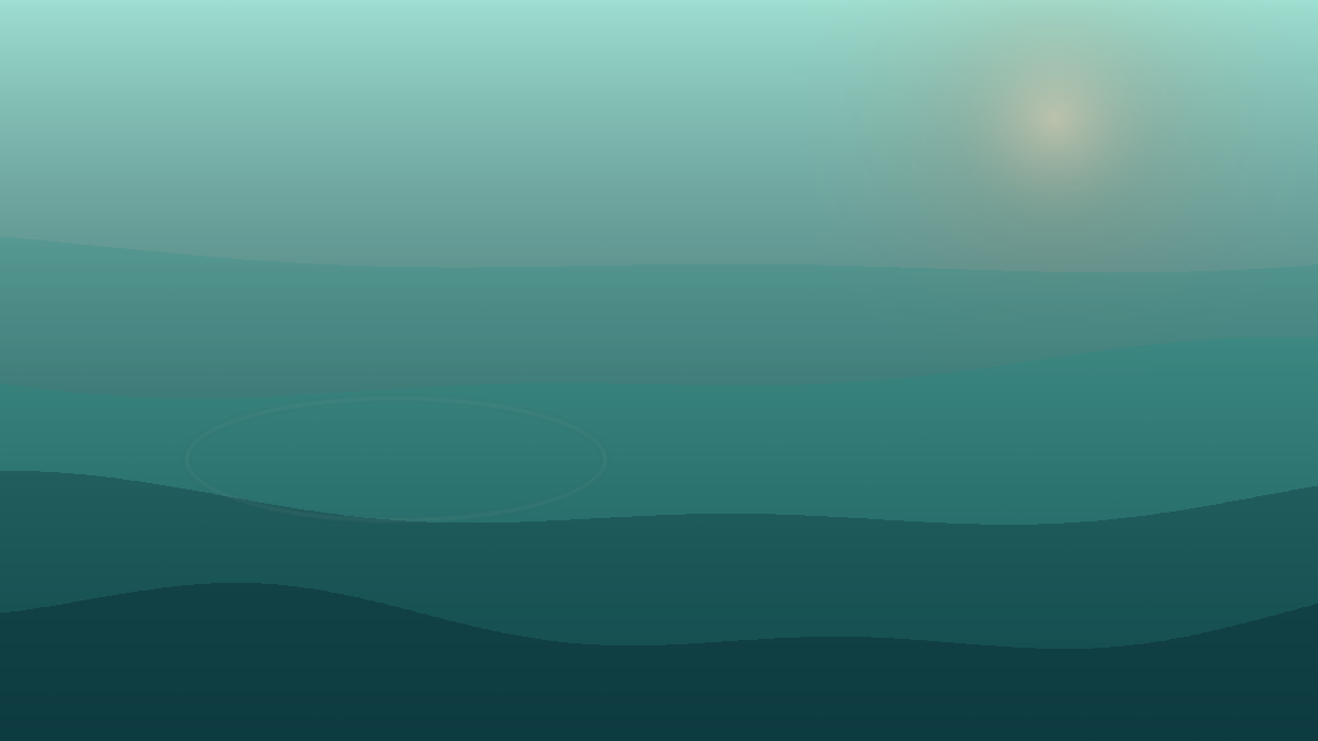 Stylised illustration of Maldives lagoon water deepening from pale reef shallows to deep atoll blue