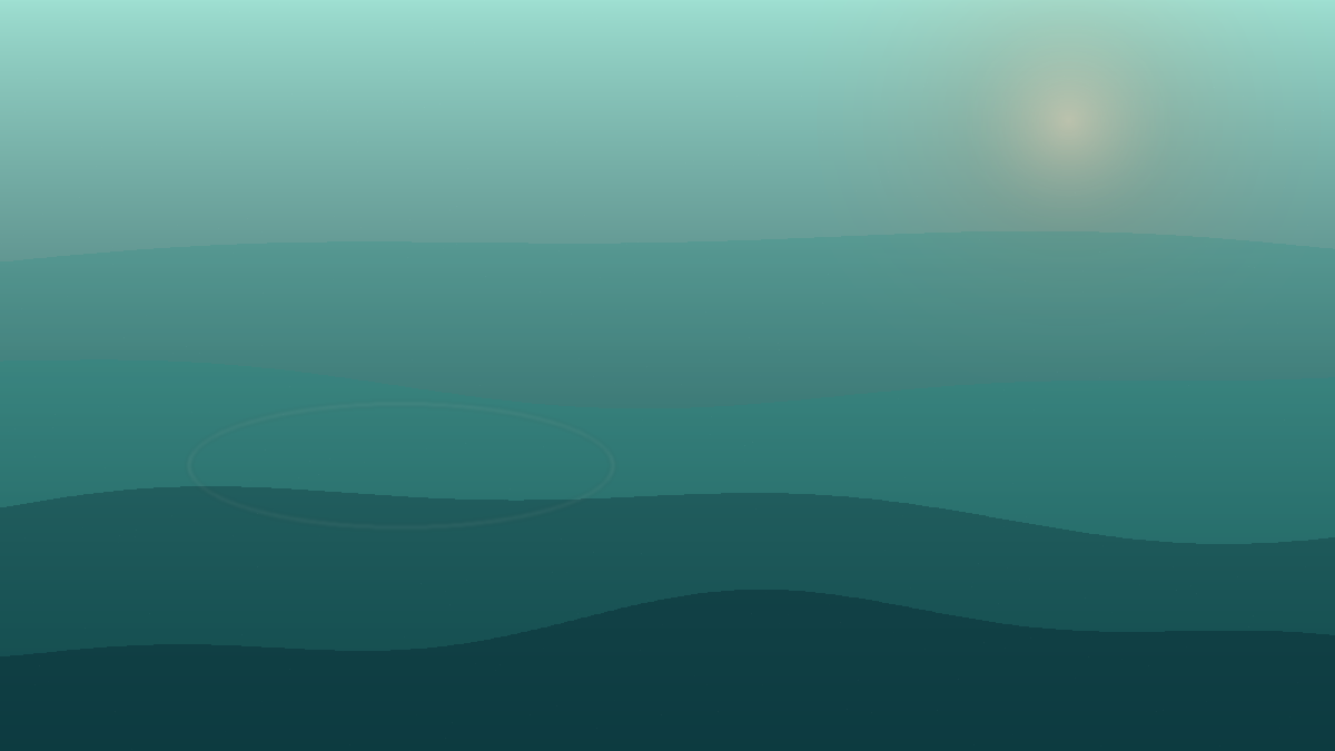 Stylised illustration of layered ocean depth bands representing tiered Maldives trip costs